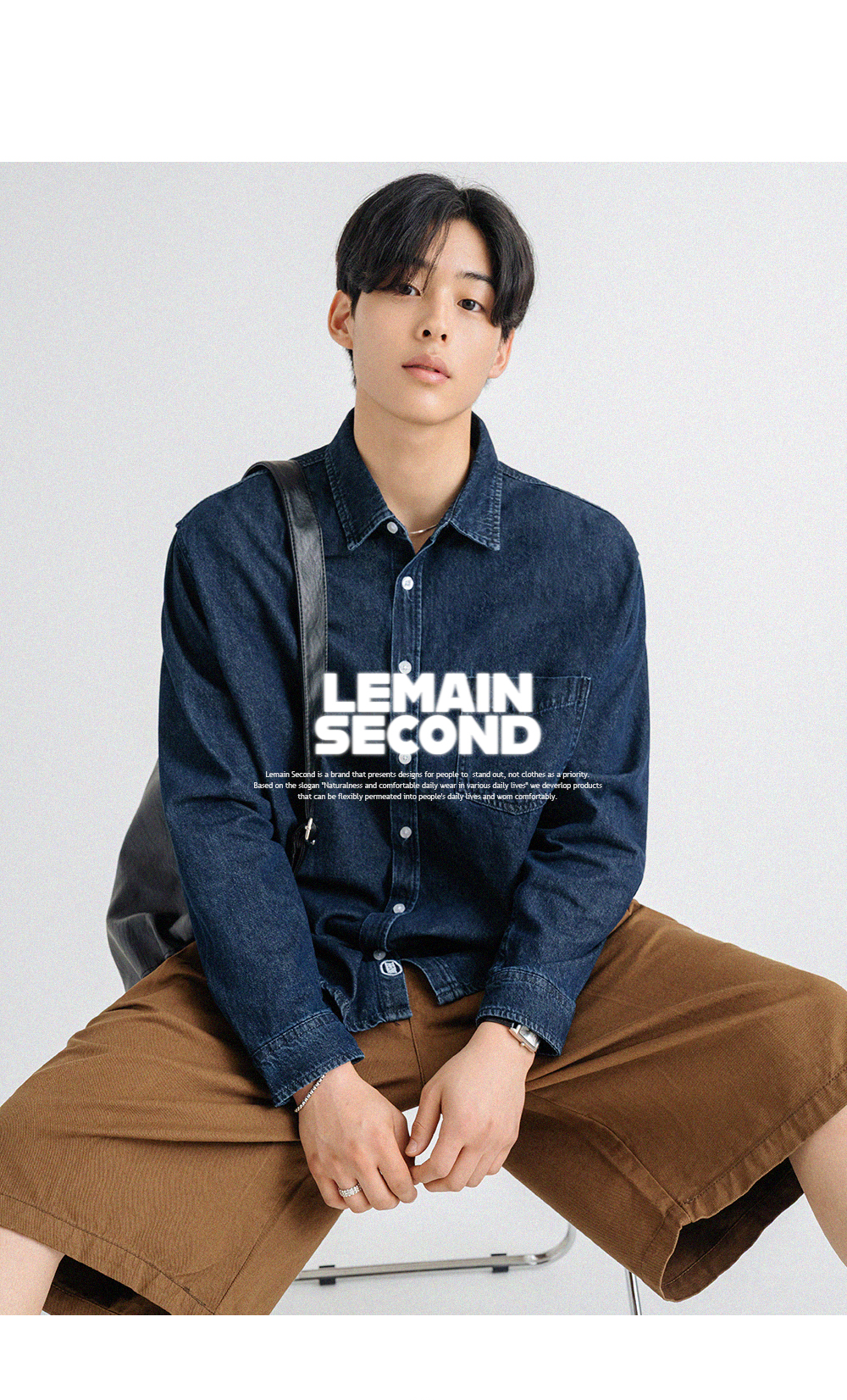 MUSINSA | LEMAIN SECOND City Boy Overfit Washed Denim Shirt